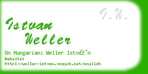istvan weller business card